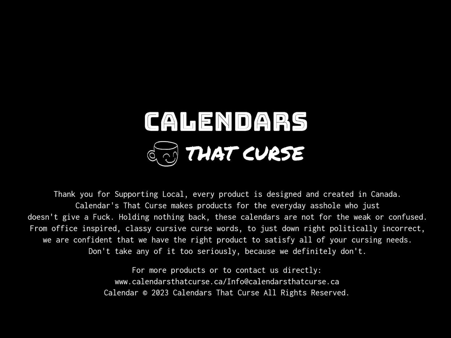 A Bitch of a Witch of a Calendar 2025