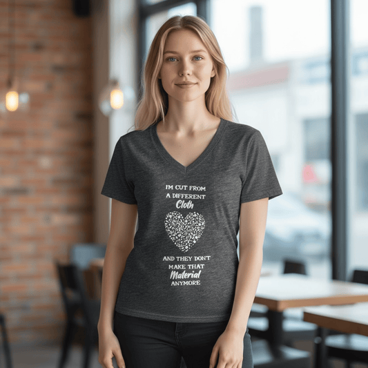 Women's V-Neck Tee - Different Material