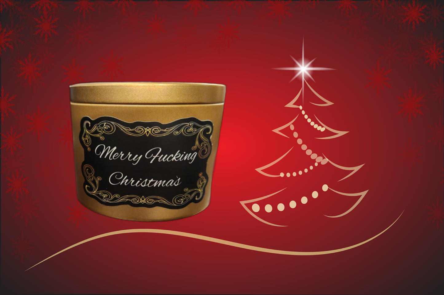 Merry Fucking Christmas Candle