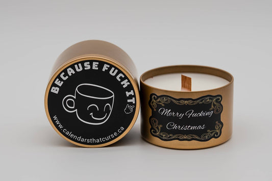 Merry Fucking Christmas Candle