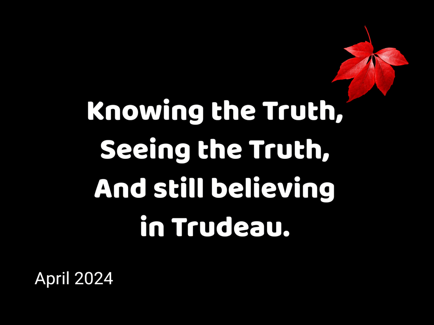 A Fuck Trudeau Calendar 2024